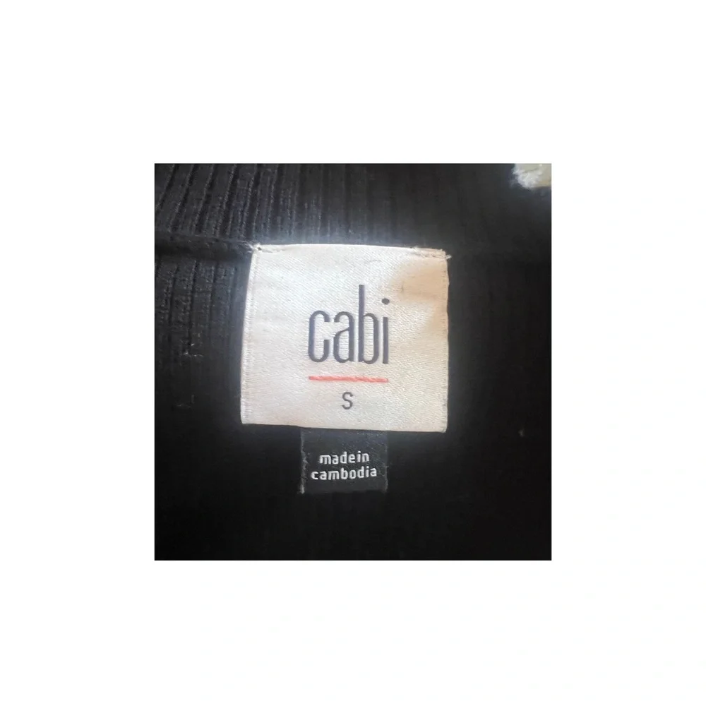 Cabi Adorn Black Ruffle sweater SIZE S - Picture 5 of 6